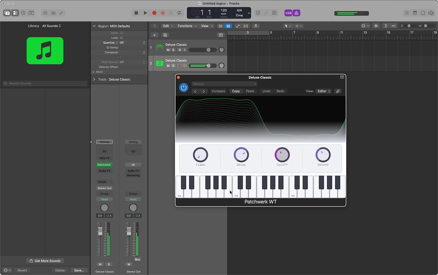 The Patchwerk plugin running in logic pro